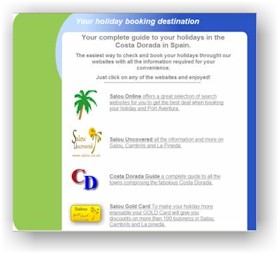 All in one website  of Salou, Cambrils and La pineda